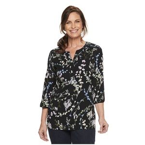 Croft and Barrow Floral Print Blouse